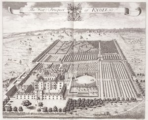 Den vestlige udsigt over Knole, fra "Thirty Six Different Views of Noblemen and Gentlemen